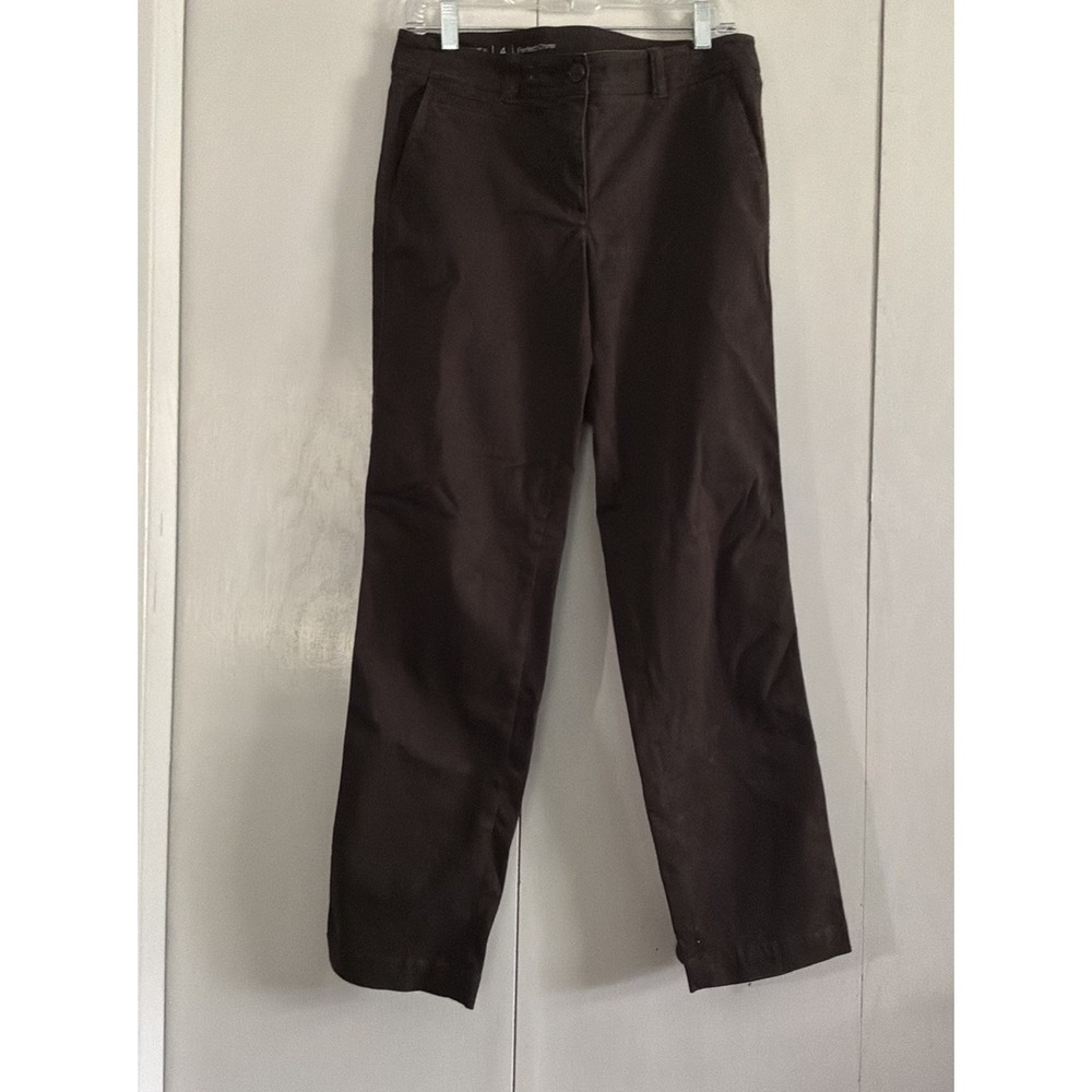 Talbots Perfect Chino Ladies Size 4 Brown W 30"x Rise 10" X 26" Inseam